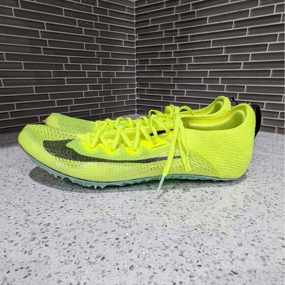 Nike Zoom Superfly Elite 2 track shoes neon yellow Olympics Paris mens size 11.5 - Picture 3 of 12